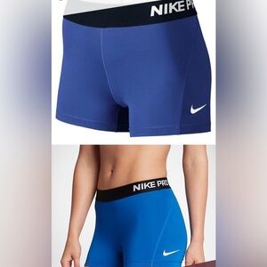 Women’s blue nike pro shorts